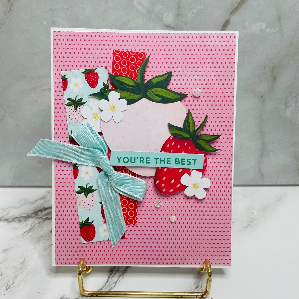 You’re the Best Strawberry Handmade Greeting Card
